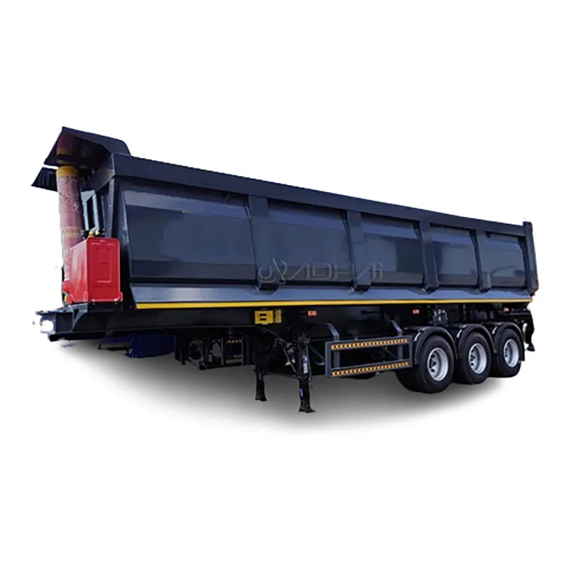 Hydraulic Rear Dump Trailer 3 Axles 40 Cubic Meter Tipper Dumper Semi Truck Side Tipping Trailers