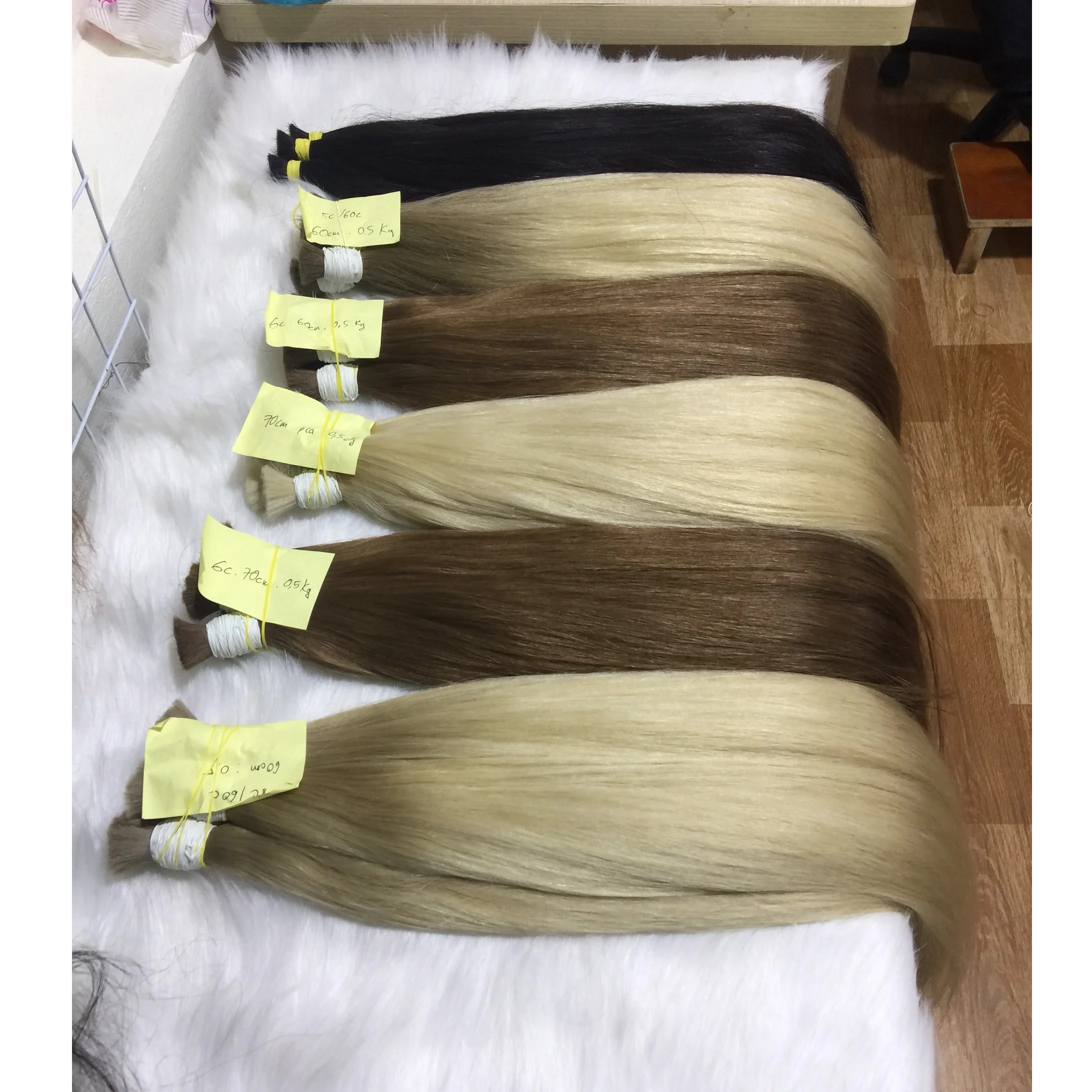 European High Quality Customizable Hair Extensions Wigs Virgin Hair Bundles Tape Hair Clip Vietnam Origin Top Grade Human Hair