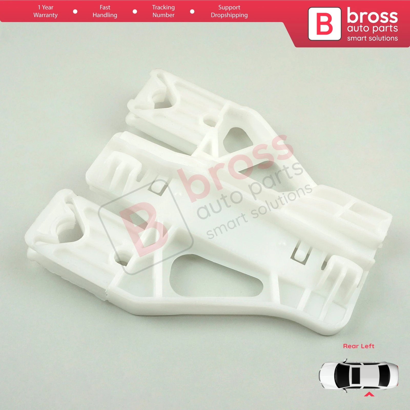 BWR5001  Window Regulator Repair Clips Brackets Rear Left Door 8K0839461 for Audi A4 S4 B8 2008-2015