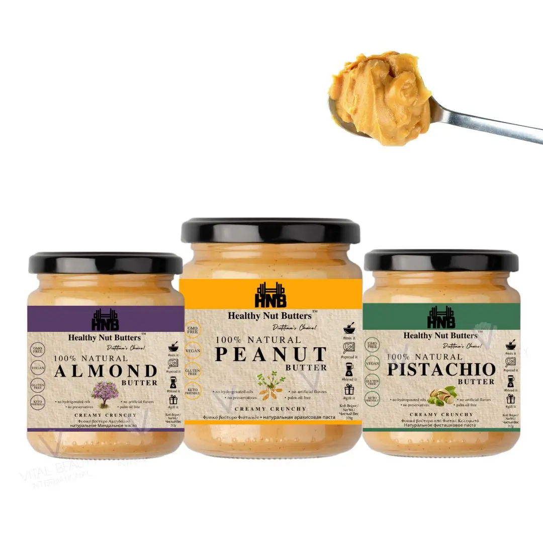 Wholesale Organic Nut Butter Bread Spread Sugar Free Peanut Almond Pistachio Brazil Nut Hazelnut