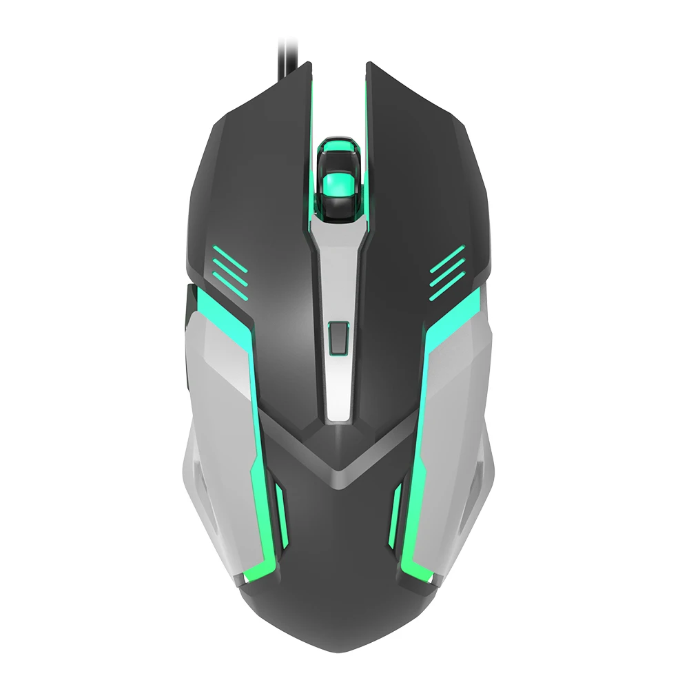 Проводная мышь для правой руки, USB, крутая светящаяся игровая светодиодная светящаяся мышь для офиса