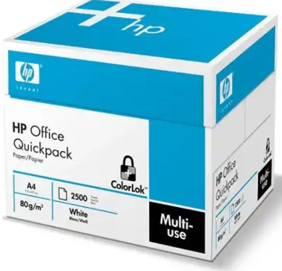 Super Quality Hp A4 Copy Paper / A4 Size 210mm x 297mm 70gsm, 75gsm, 80gsm Printing Office Paper