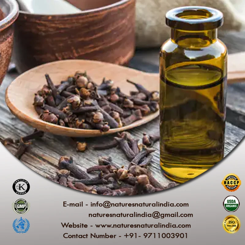 100% Natural and Organic Certified Clove Bud Oil Manufacturing Unit in India for Cosmetic raw Material