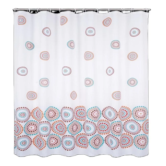 Best Printed Design Shower Curtain White Color Shower Curtain  Manufacturer in India