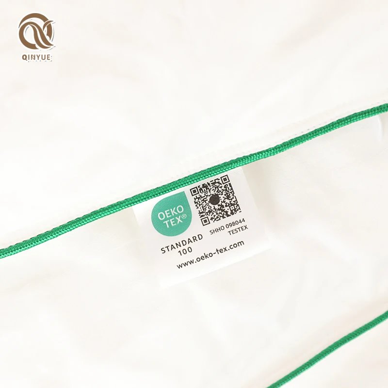 Customized Luxury Soft Wholesale King Full  Light Yellow Jacquard fabric Bamboo Corn Filling Bamboo Comforter With Piping