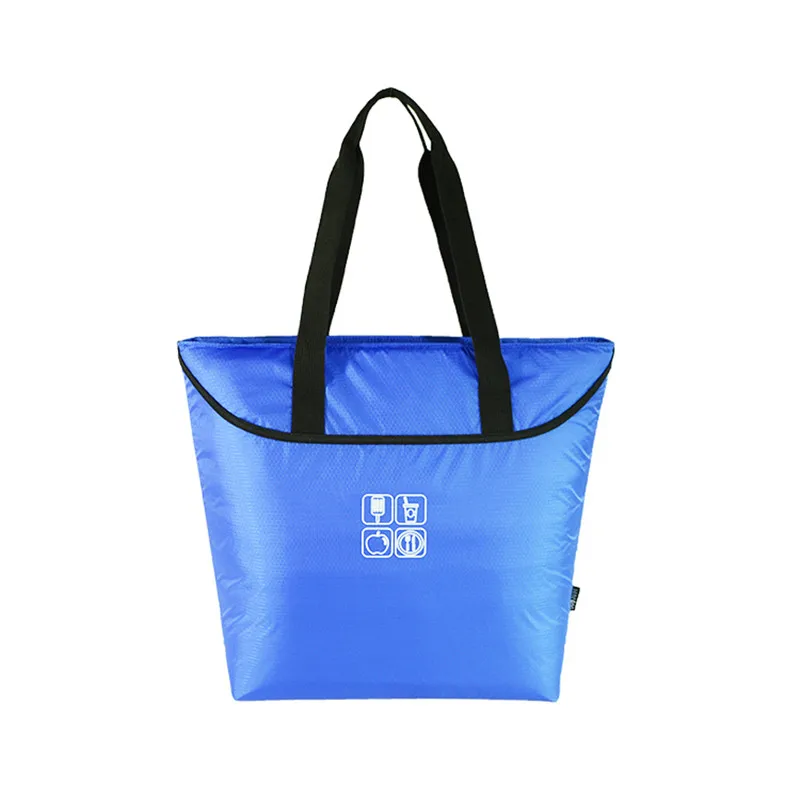 custom customized design Reusable Shoulder Strap Adult Insulated Polyester Fiber Lunch Box cooling bag with logo