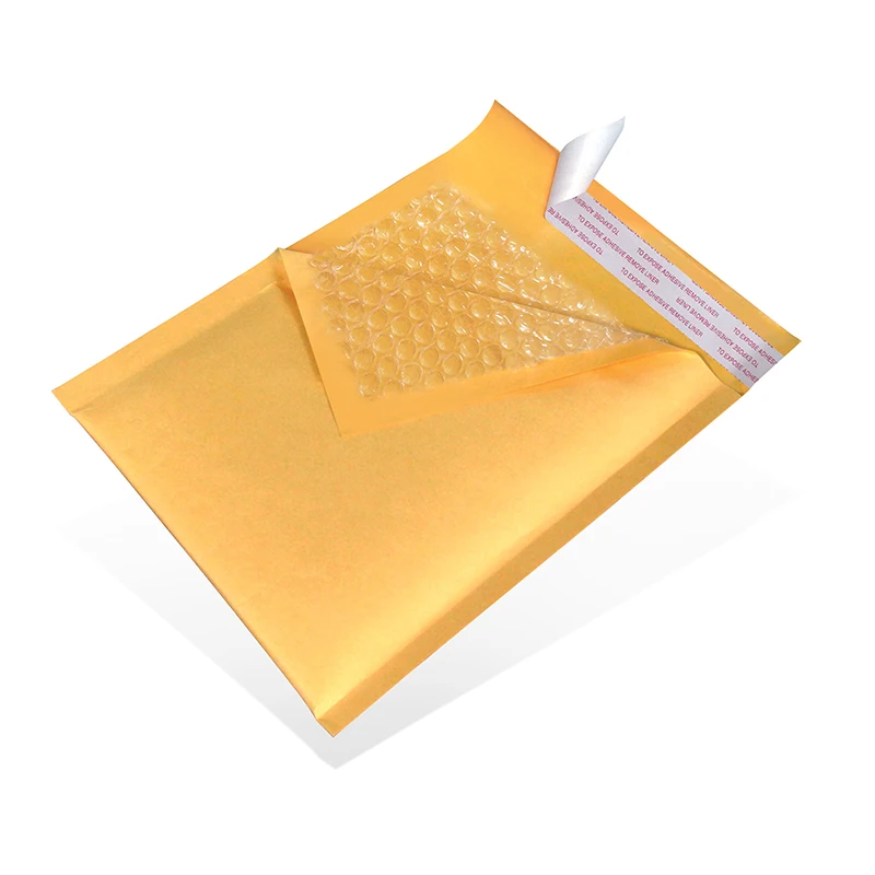 Best Seller 110gsm Golden Kraft Bubble Mailers B5 178X254mm Pocket Envelope with Peel and Seal PEFC Certified