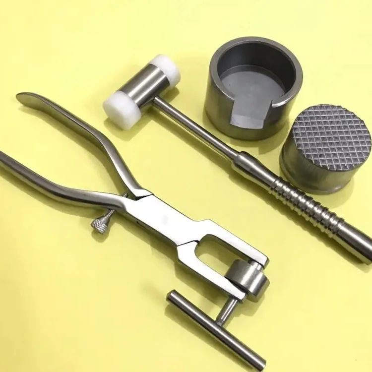 DENTAL BONE CRUSHER, BONE MILL, MEAD MALLET BONE CRUSHER PLIER SET OF 4 PCS