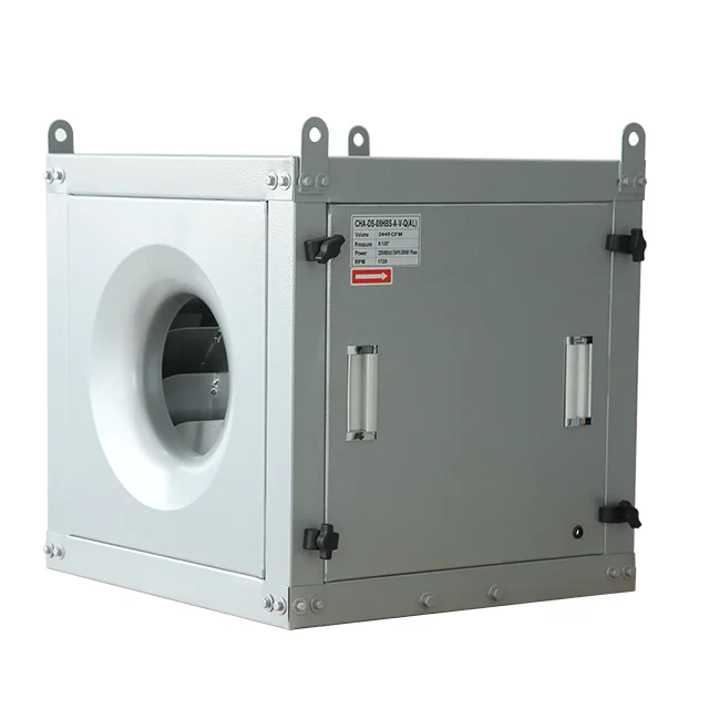 550W 1400RPM  Inline Square Centrifugal Fan  Direct Drive