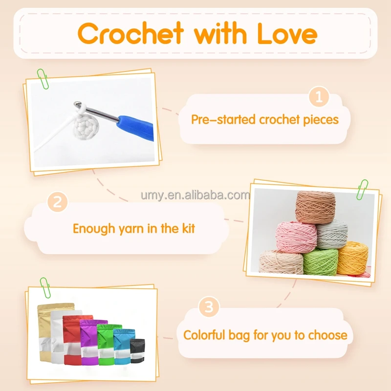 Mini Handmade Cactus Succulent Plant Pot Flowerpot Plush Toy Knitting Hand Diy Craft Starter Learn To Beginner Crochet Kit