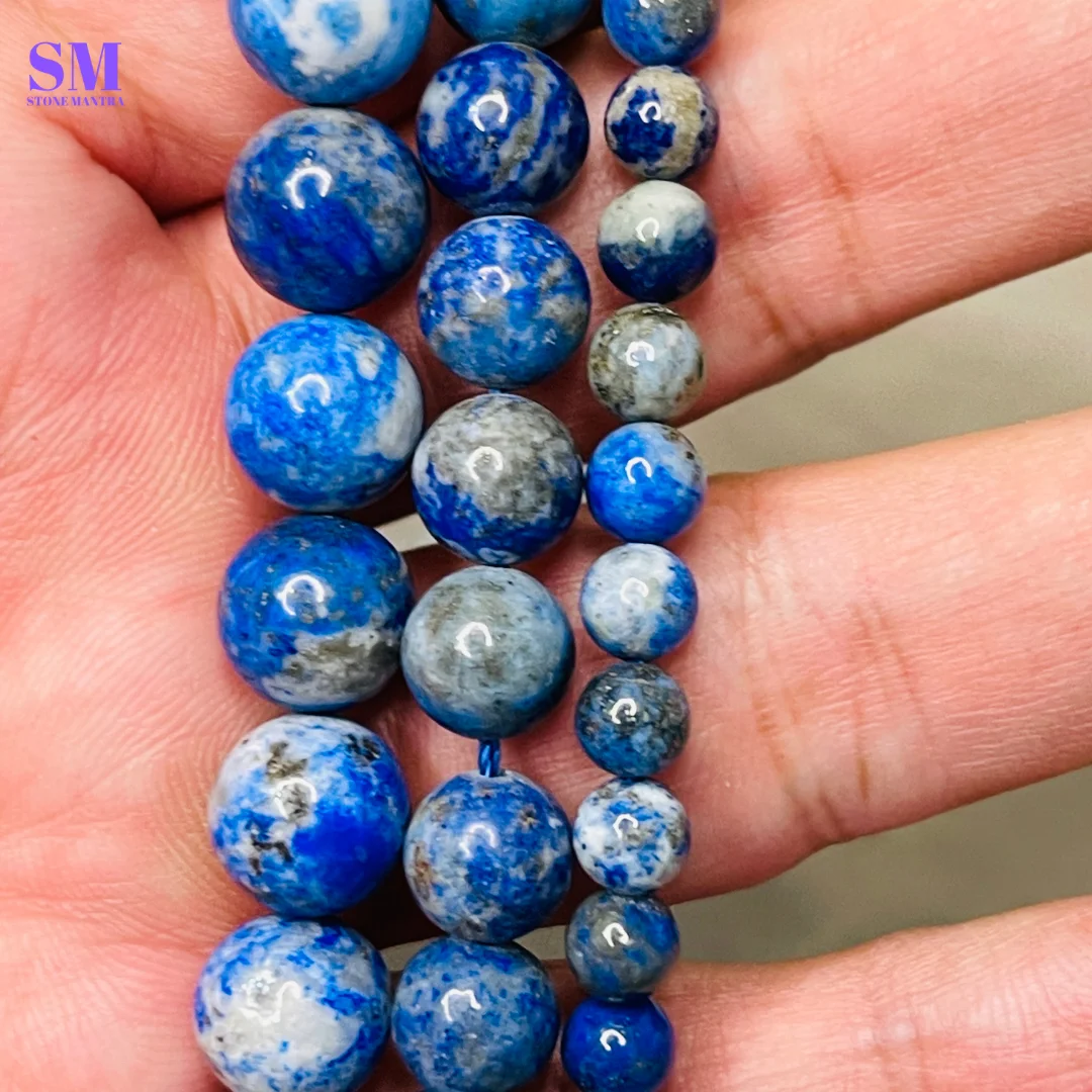 Blue Lapis Lazuli Natural Stone Beads Strand 8mm AAA Quality Gemstone beads supplier From India