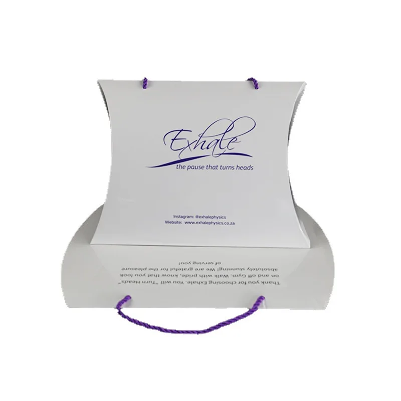 Custom Business Credit Card Box Glossy Laminated White Paper Cardboard Packaging with Ribbon for Shipping Free Gift