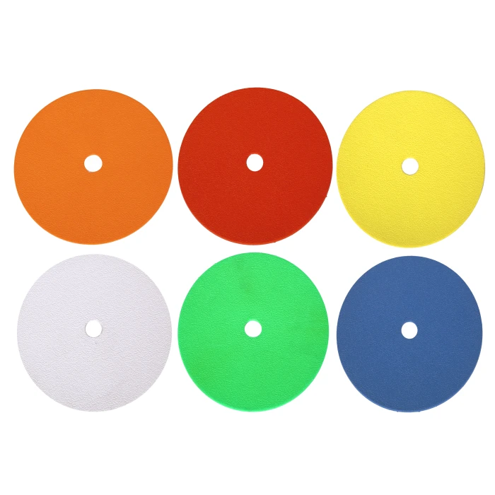 8-Inch Anti-Slip TPR Floor Poly Markers Indoor Outdoor Agility Training Equipment with Assorted Hole Colors for Kids Activities