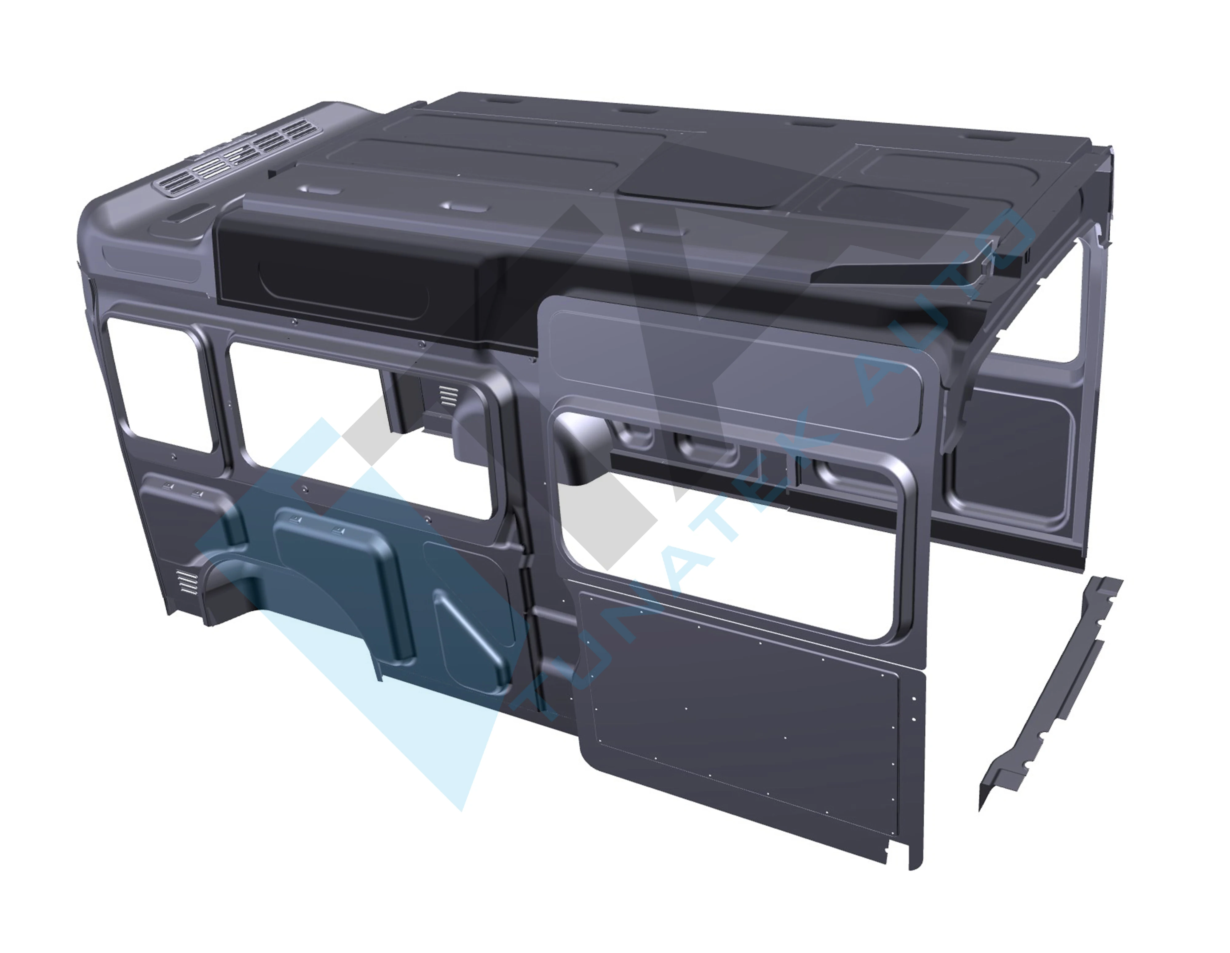 LHD Left Hand Driving Van Boxer Ducato Jumper Dodge RAM Master interior trim L3H2 13m3 made of real ABS matte finish