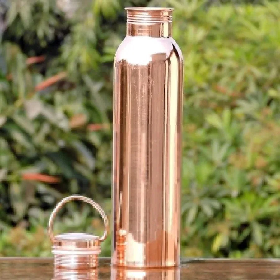 Greatest Hot Selling High Quality Copper Water Bottle With Shining  Stylish Copper Water Bottle Buy From India