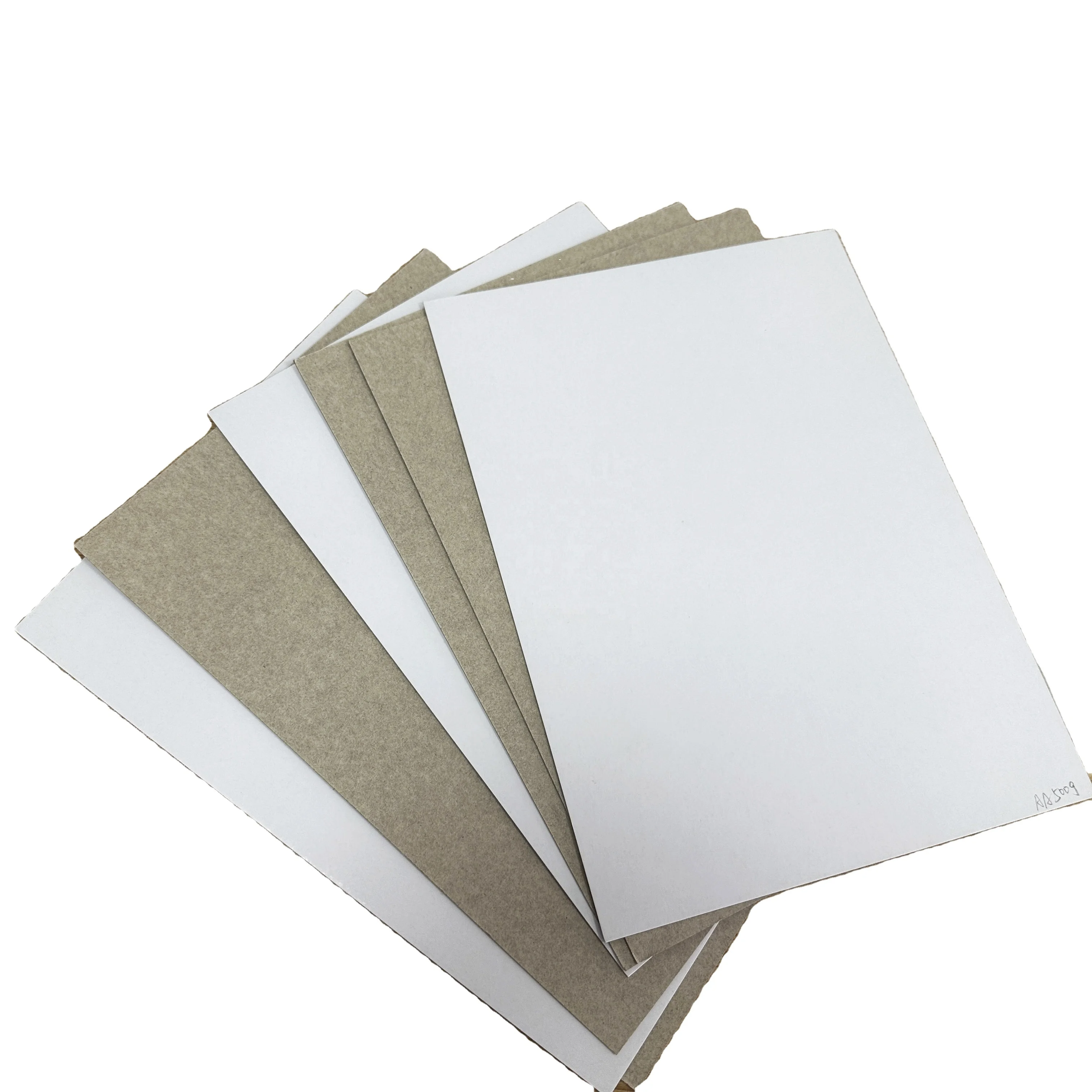 Factory Price C1s Cardboard Thick 1.1mm 1.2mm 1.3mm White Paper Board Duplex Custom Size Grey Back