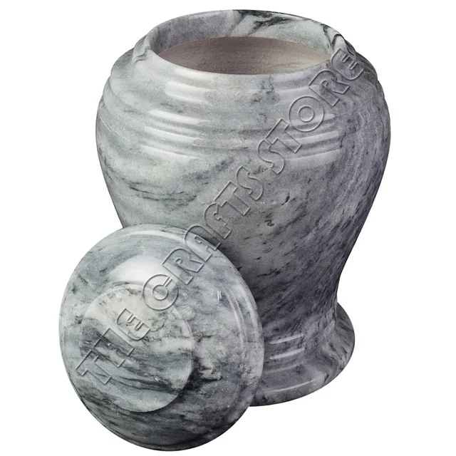 Hot Selling Direct Factory Grey Marble Jade Extra Large Tower Funeral Burial Urn and Marble Cremation Urn Ashes