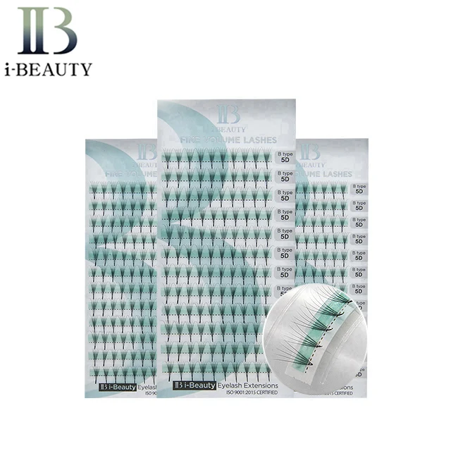 i-BEAUTY Eyelash Extension - Pre-made fan FINE VOLUME LASHES 5D B type Normal Version ib Eyelashes extension ibeauty  ib korea