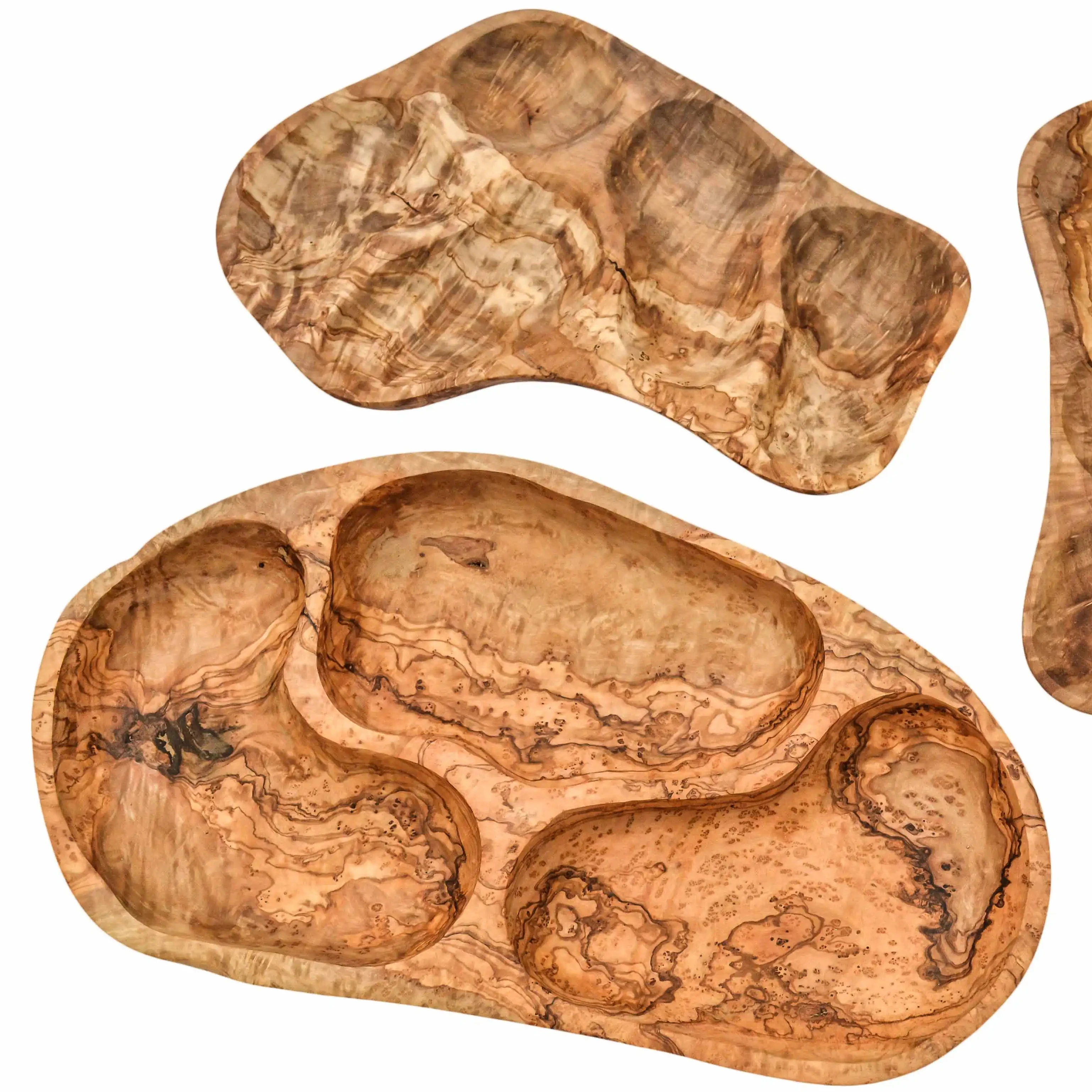 Olive oil dipping dish appetizer dish restaurant dinner plate olive wood kitchen plate wedding decoration serving wooden dish.