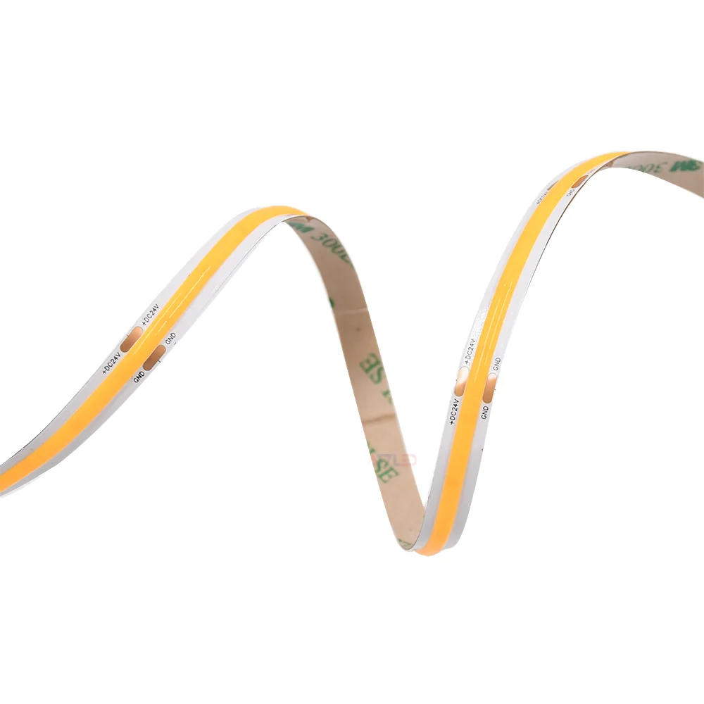 High Efficiency DC24V Cob Flexible strip light 480leds/m white 6500K IP20 Rated 1300lm/m With 3-Year Warranty