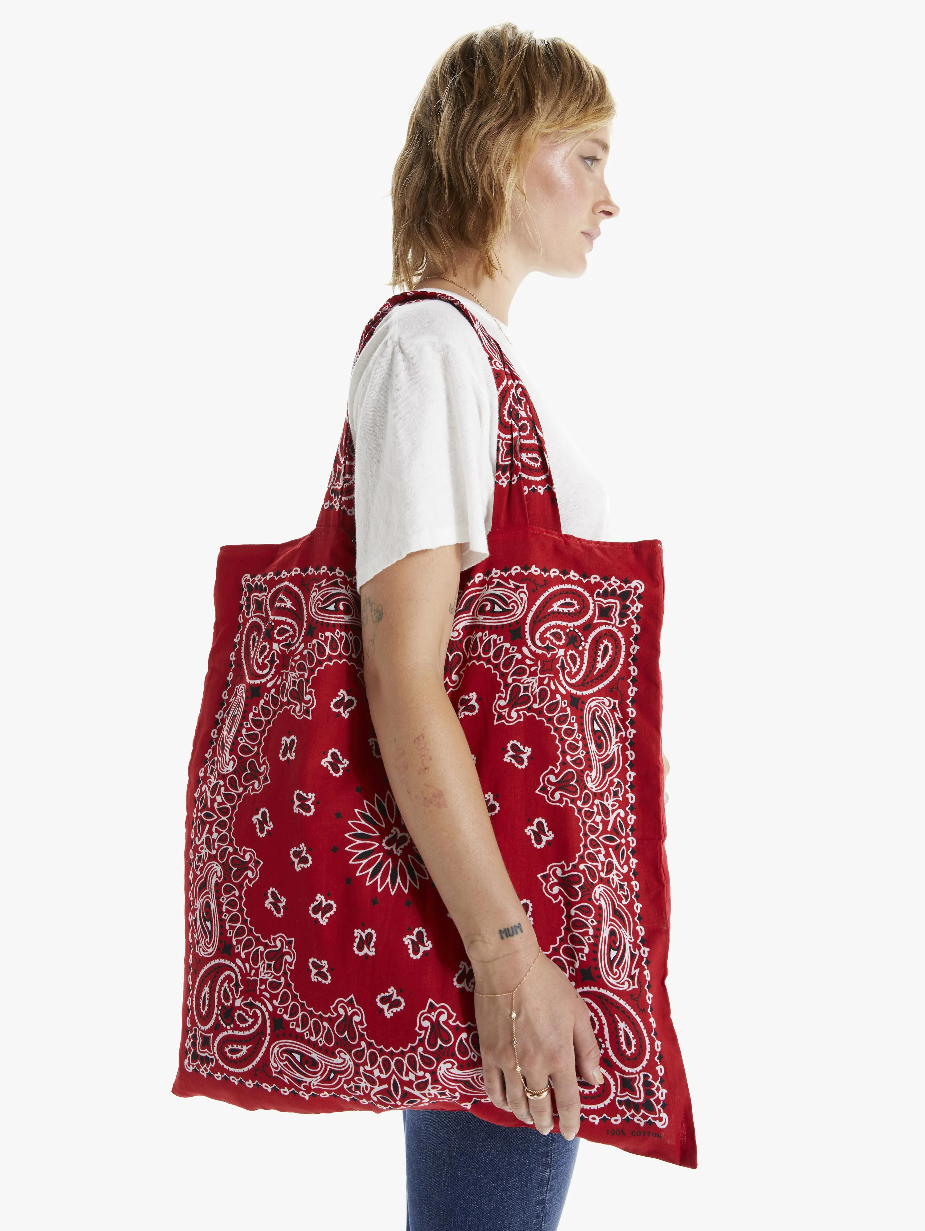 Cotton Shopper Bags Shopping Tote Bags Fashion bandana Shoulder Canvas Bags Large Capacity Handbag with customized logo