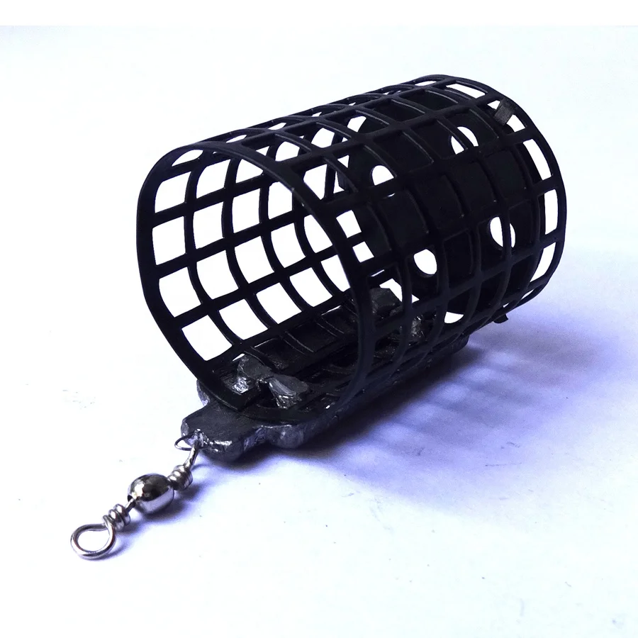 Black open wire cage swivel round  feeder