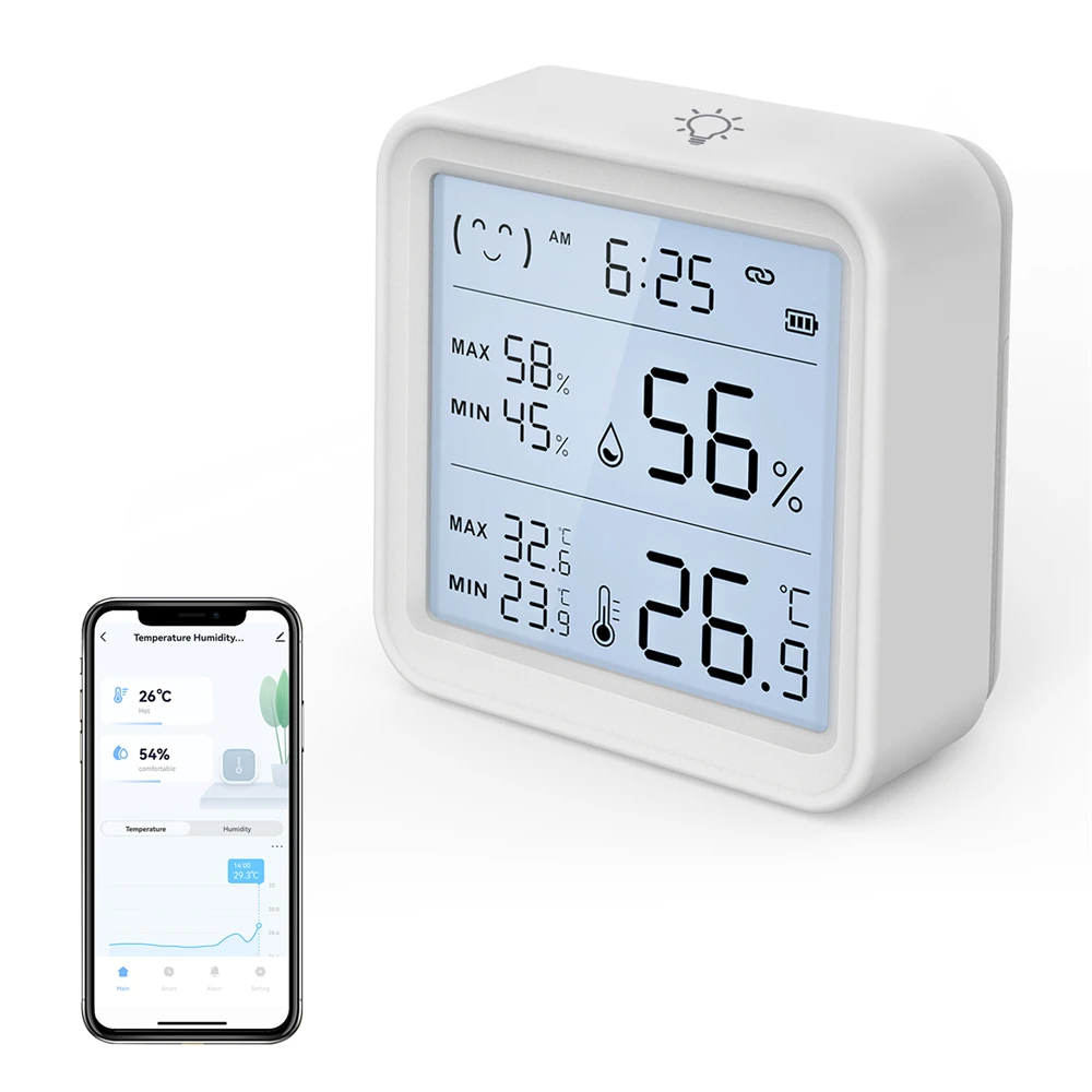 Factory Wholesale Wireless Digital LCD Display Bluetooth Thermometer Hygrometer Temperature and Humidity Data Logger
