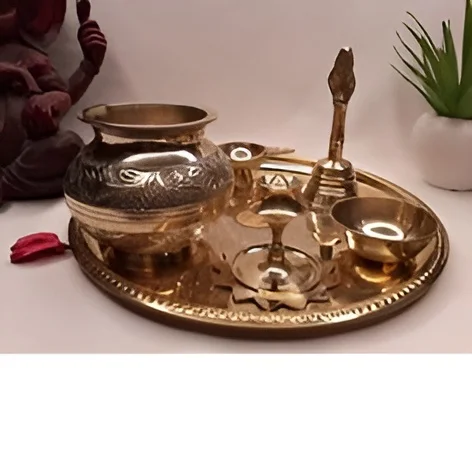 Металлические лампы Diwali Pooja Thali металлические в форме лотоса Diya для Дивали пуджи праздничный домашний декор корпоративный подарок 2024