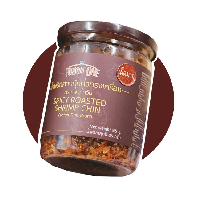 Thai High Quality Ready to Eat Crispy Shrimp Chin and Chili Flakes Extra Spicy Flavor 85g for Rice Salad Pasta Topping & Cooking
