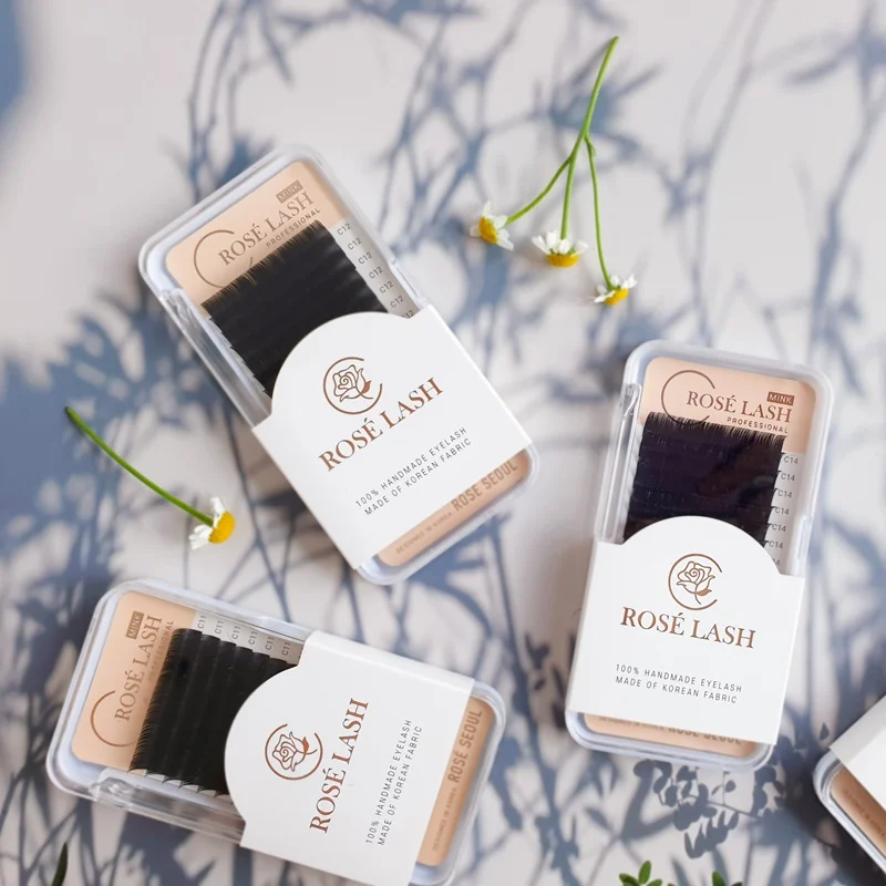 [ROSE LASH] Individual Mink Eyelash Extension Extension - de cils de vison individuelle - Korea PBT Material