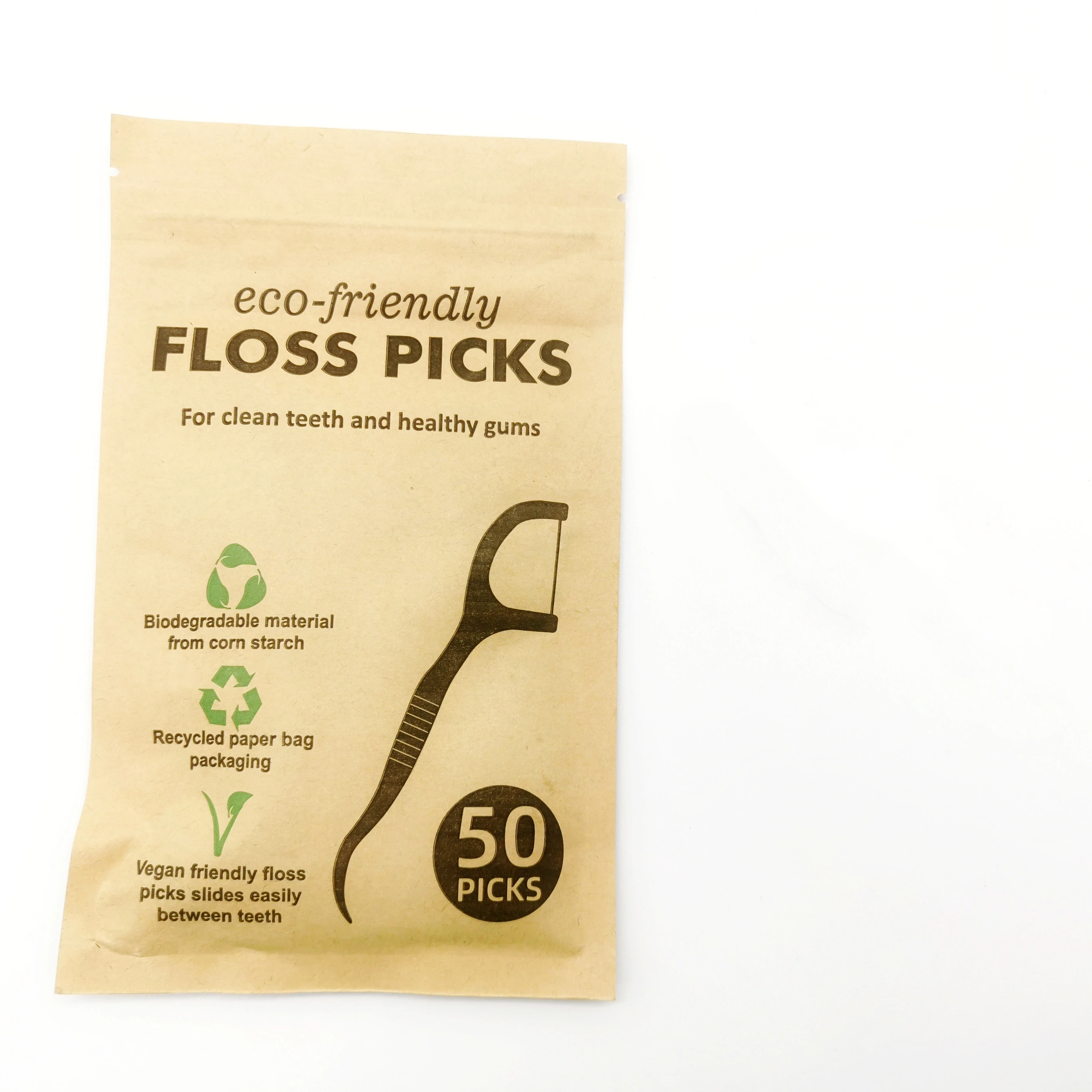Natural Eco Biodegradable Organic Corn Silk Dental Floss With Mint Flavored Wax