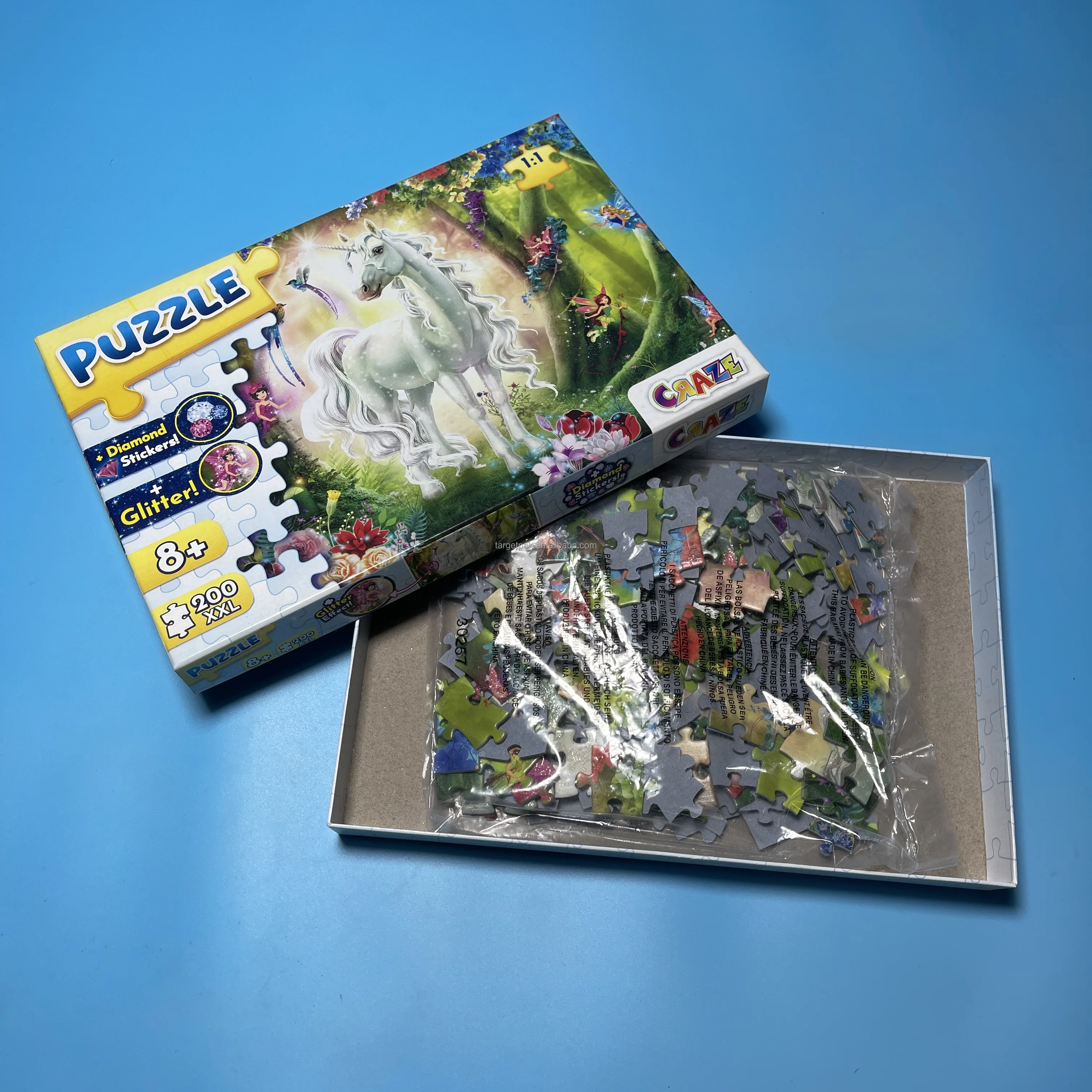 Wholesale Custom Printed Puzzle Manufacturer Children Cartoon Toy 200 500 1000 Piece Adult Kids Paper Jigsaw Puzzle