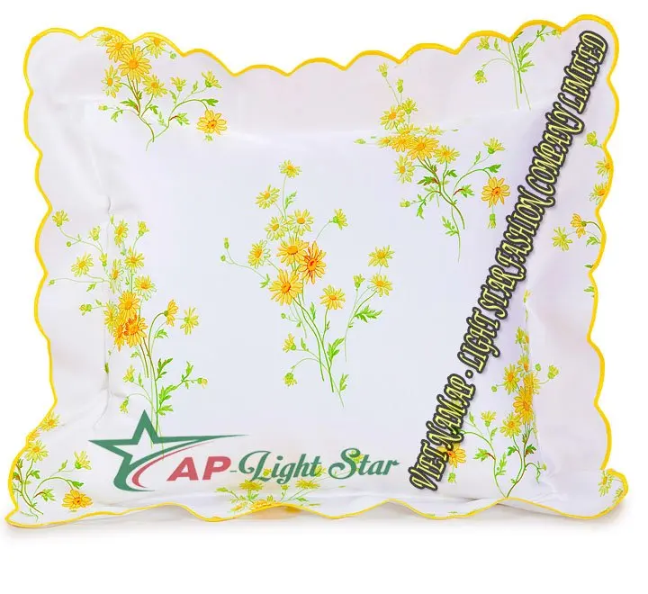 Vietnam Best Collection of Hand-Embroidered Pillows Wholesale from Best Supplier Cotton Fabric Foundation