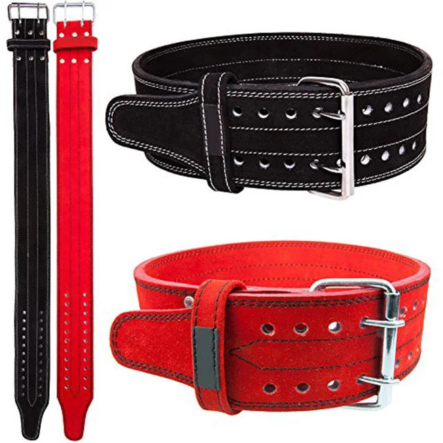 Unisex Leather Weightlifting Fitness Training Belts Custom Gym Powerlifting Lever Buckle Comfortable Sport Training Accessory