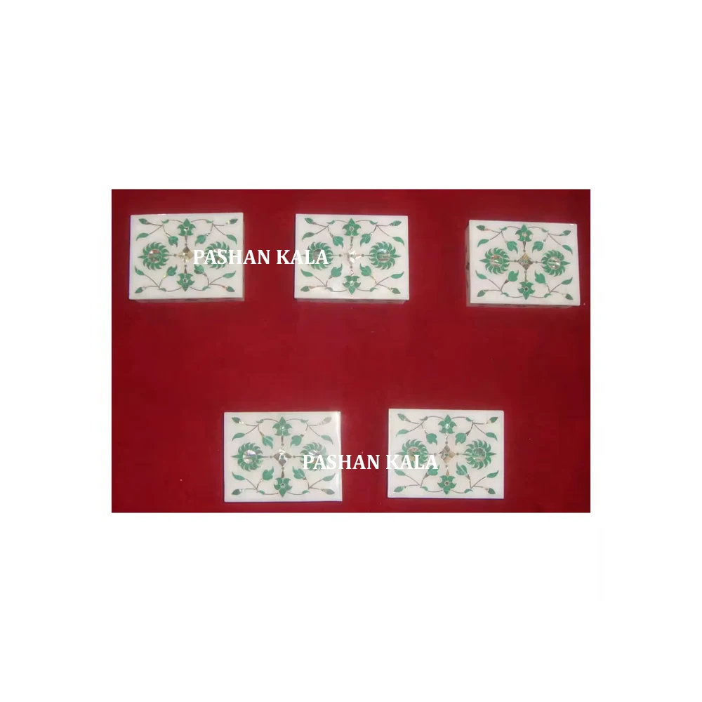 Most Beautiful White Marble Rectangular Shape Jewelry Boxes for Corporate Gift and Business Gift Manufacturing in Bulk Quantity