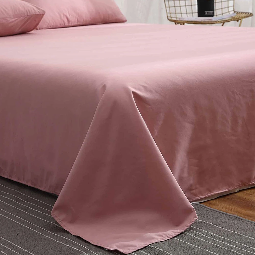 Premium Quality Solid Color Customized Length 2023 Best Design Room Hotel Use Bedsheet In Multi Colors