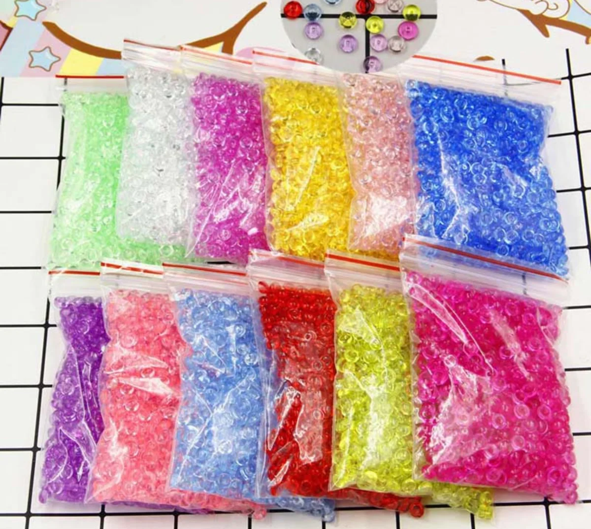 Fishbowl, бусины, слайм, красочные бусины из пенопласта, сделай сам, рукоделие, пенопластовые бусины, набор слаймов для детей