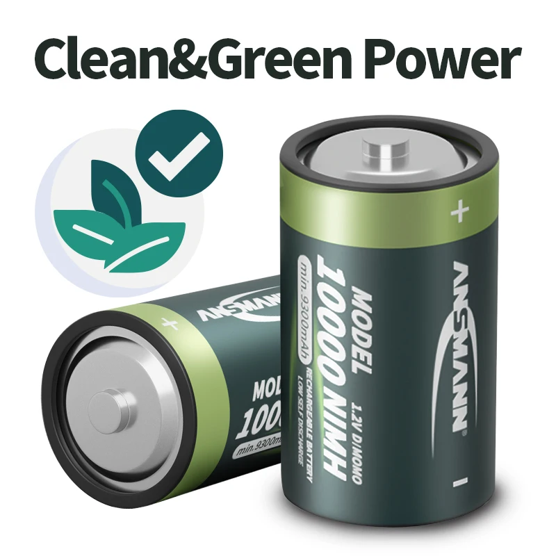 EU standard high Quality Low self discharge maxE 10000mAh 1.2V NiMH D size rechargeable USB battery