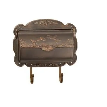 Natural Wooden Door Mount Mail Box Locking Drop Box Mailbox for Rent Payments Mail Keys Cash and Checks