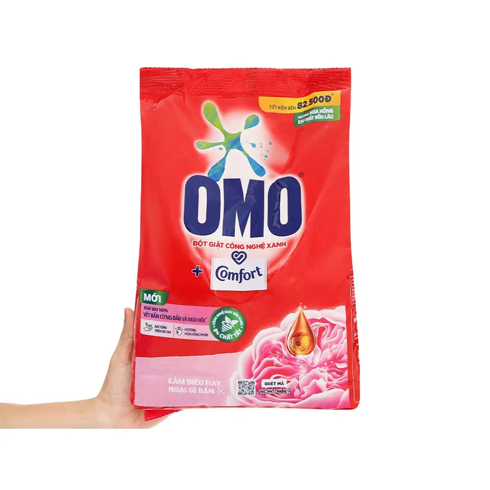 O-mo Scented Rose Detergent Power pouch 3.9kg - High Quality Washing Powder - Laundry Cleaning Supplies - Cheap powder detergent