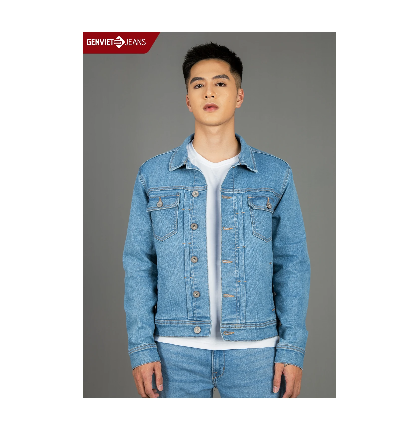 Factory Price Custom High quality denim jackets boys denim jacket made from Vietnam Manufacture