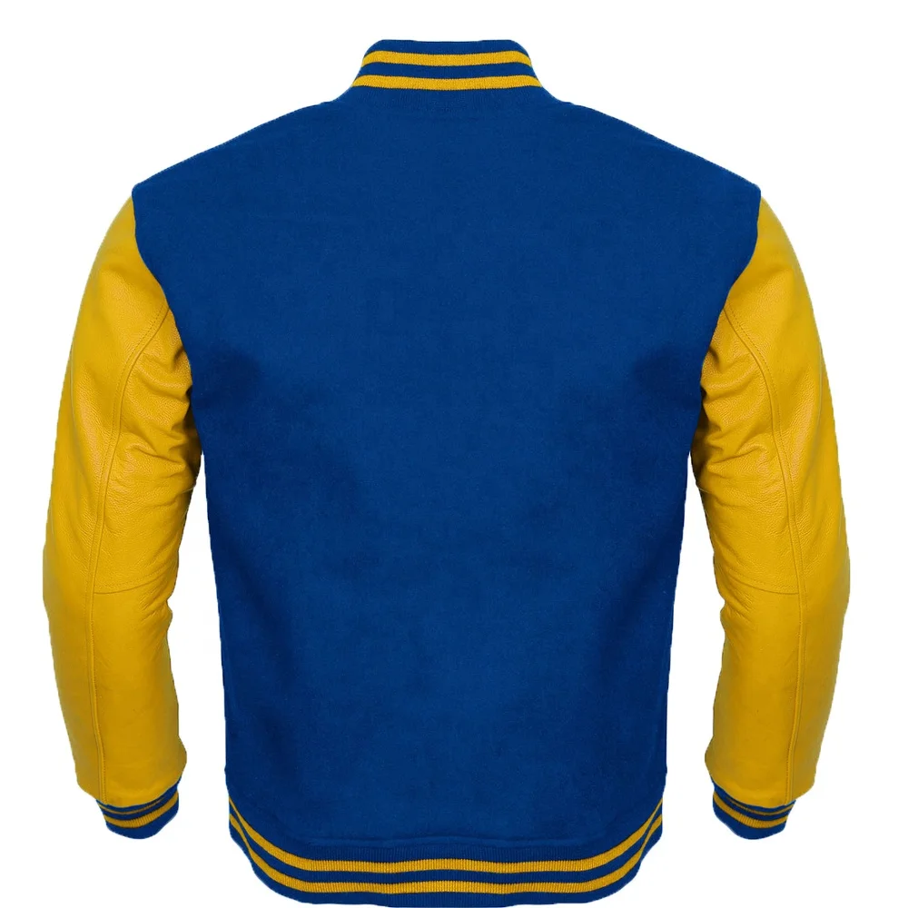 2024 Bomber Embroidered High Quality Jacket Custom Logo Baseball Letterman Jackets Men Vintage Blank Leather Sleeve Varsity