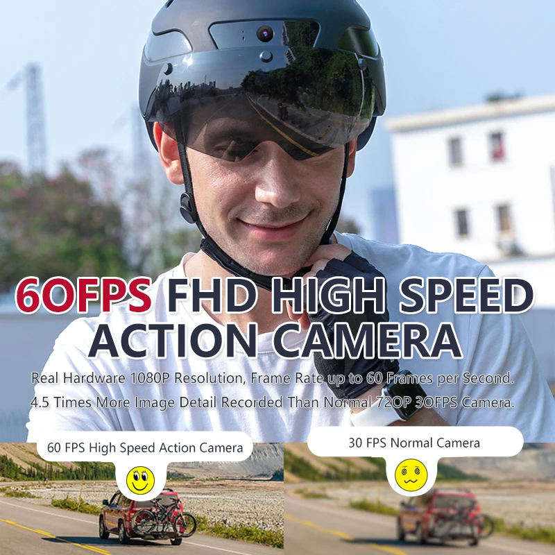 Latest summer smart helmet HD camera built-in speakers microphone black Bluetooth Helmet for men and women