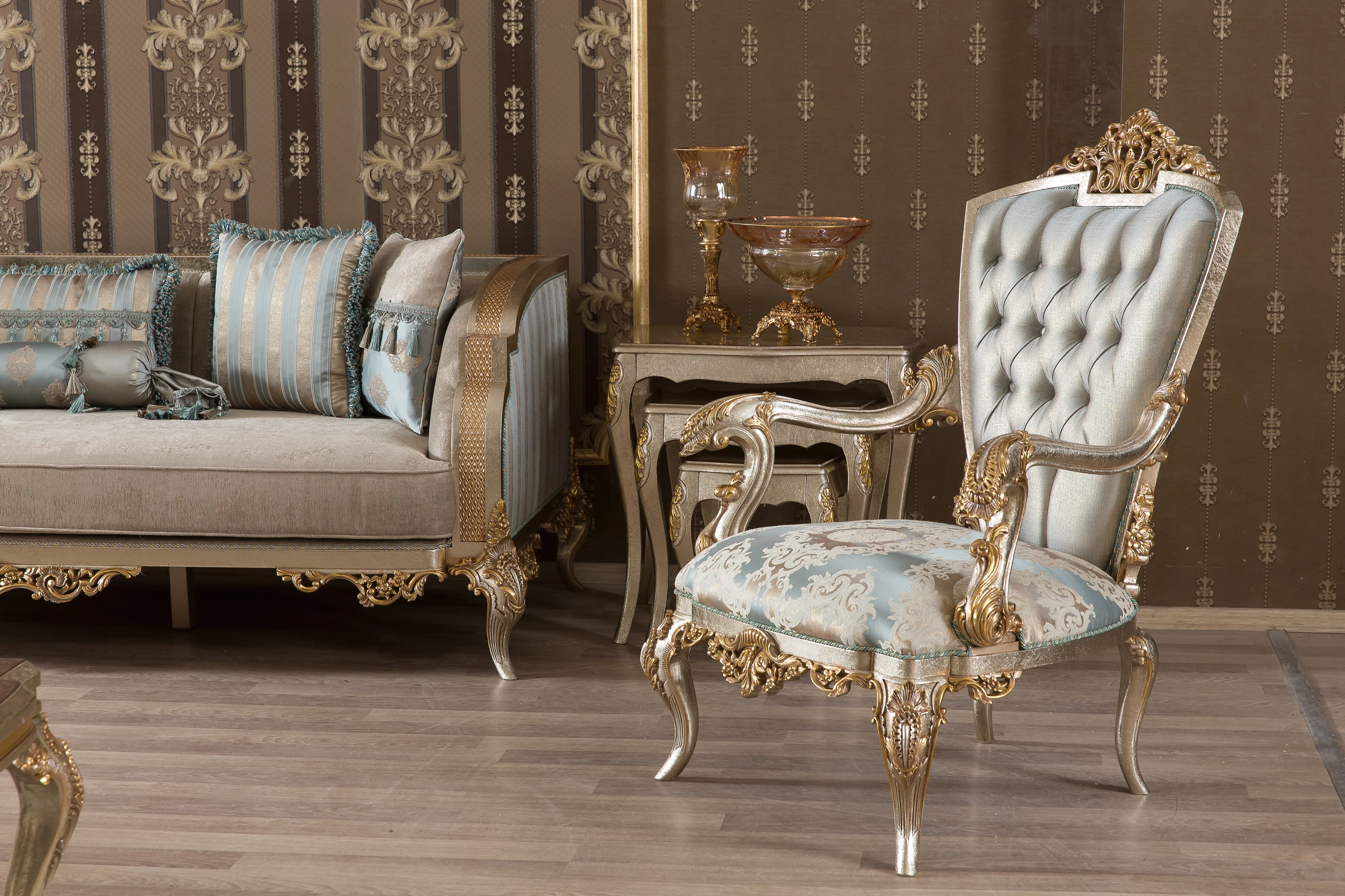 TURKISH turkiye  premium curving  bed room with exclusive fabric with models  meticulous curving