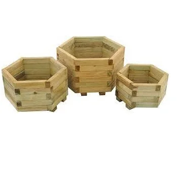 Outdoor Wooden Raised Garden Bed Planter for Vegetables Grass Lawn Yard