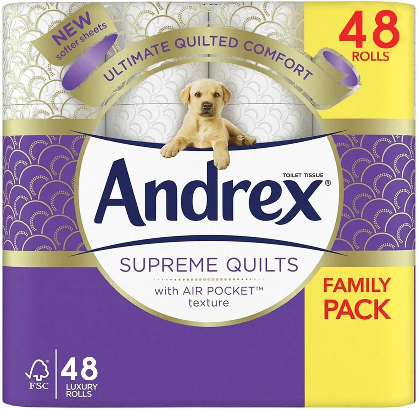 Andrex Gentle Clean Perfect Pull Toilet Tissue with Easy Tear Perforations 20 Larger Toilet Rolls Equivalent To 30 Standard Roll