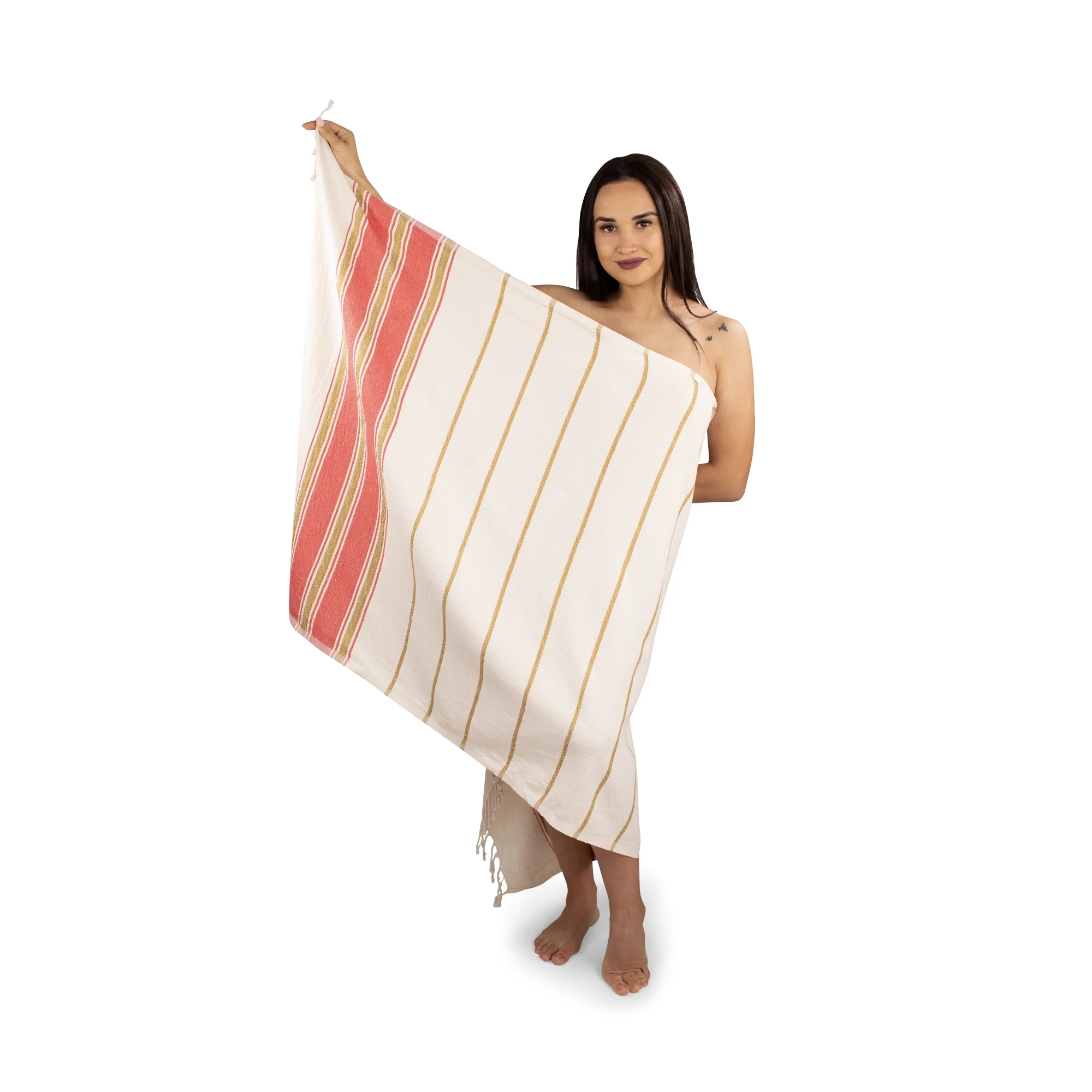 Quick-Dry Cotton Turkish Beach Towel Hammam Peshtemal for Spa Bathroom or Hotel Use Home Textiles from Turkey