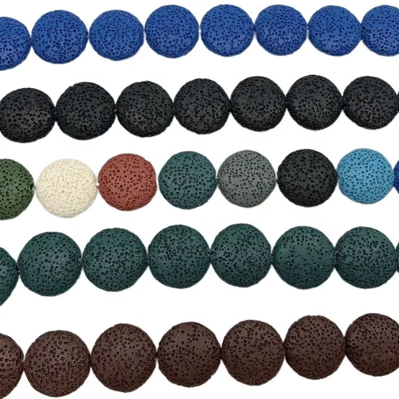 Red Lava stone Disc Lava stone Round Flat Disc Coin beads Disc Lava beads