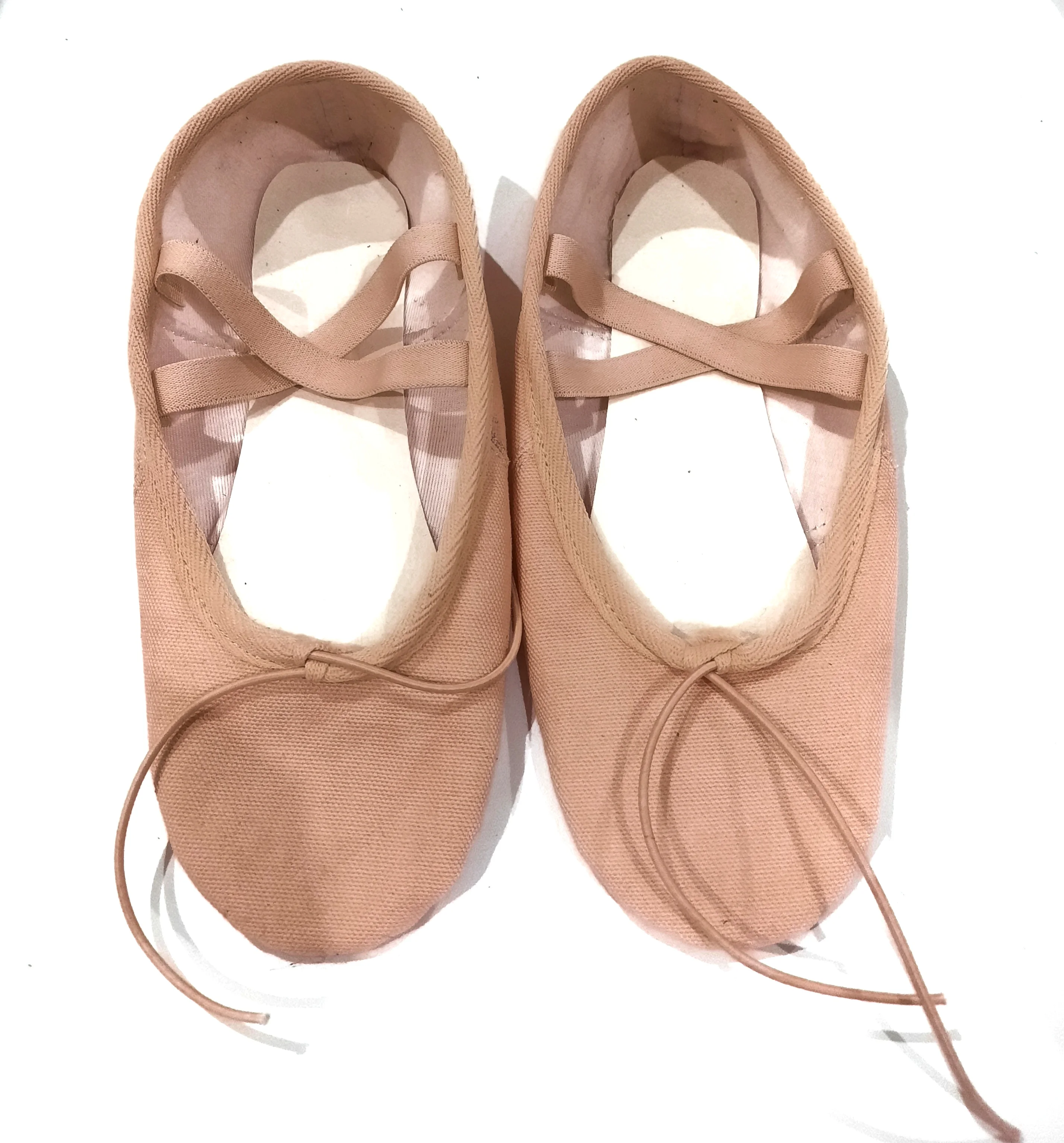 Canvas Split Sole Flats Dance Ballet Shoe Professional High Quality Low MOQ Kids Girls Pink Japan Soft Canada Black America Red