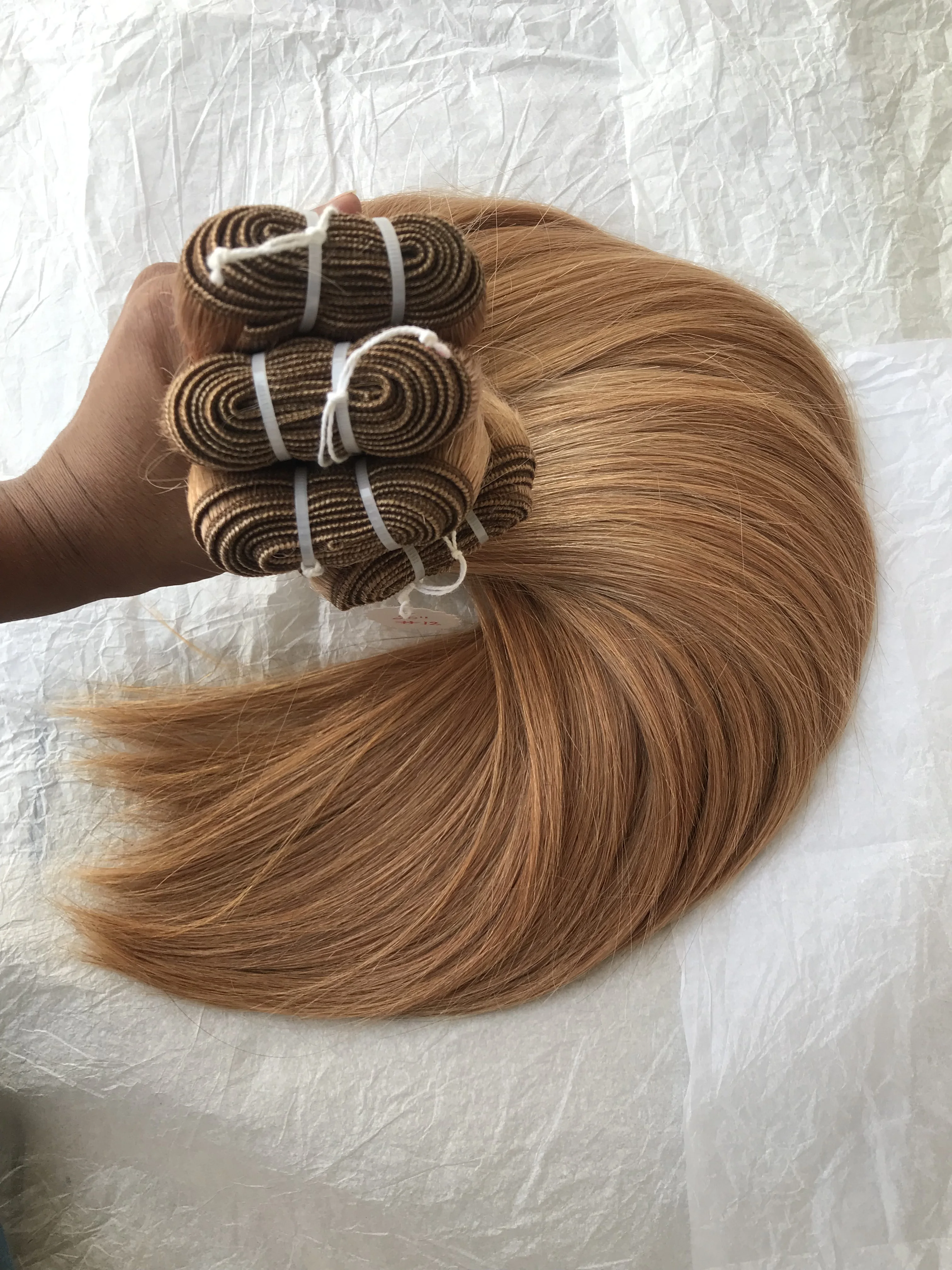 Top Premium Quality Brazilian Mink Cuticle Aligned 20 Inch #12 Straight Coloured Bundles Extensions Single Donor Wholesale Price